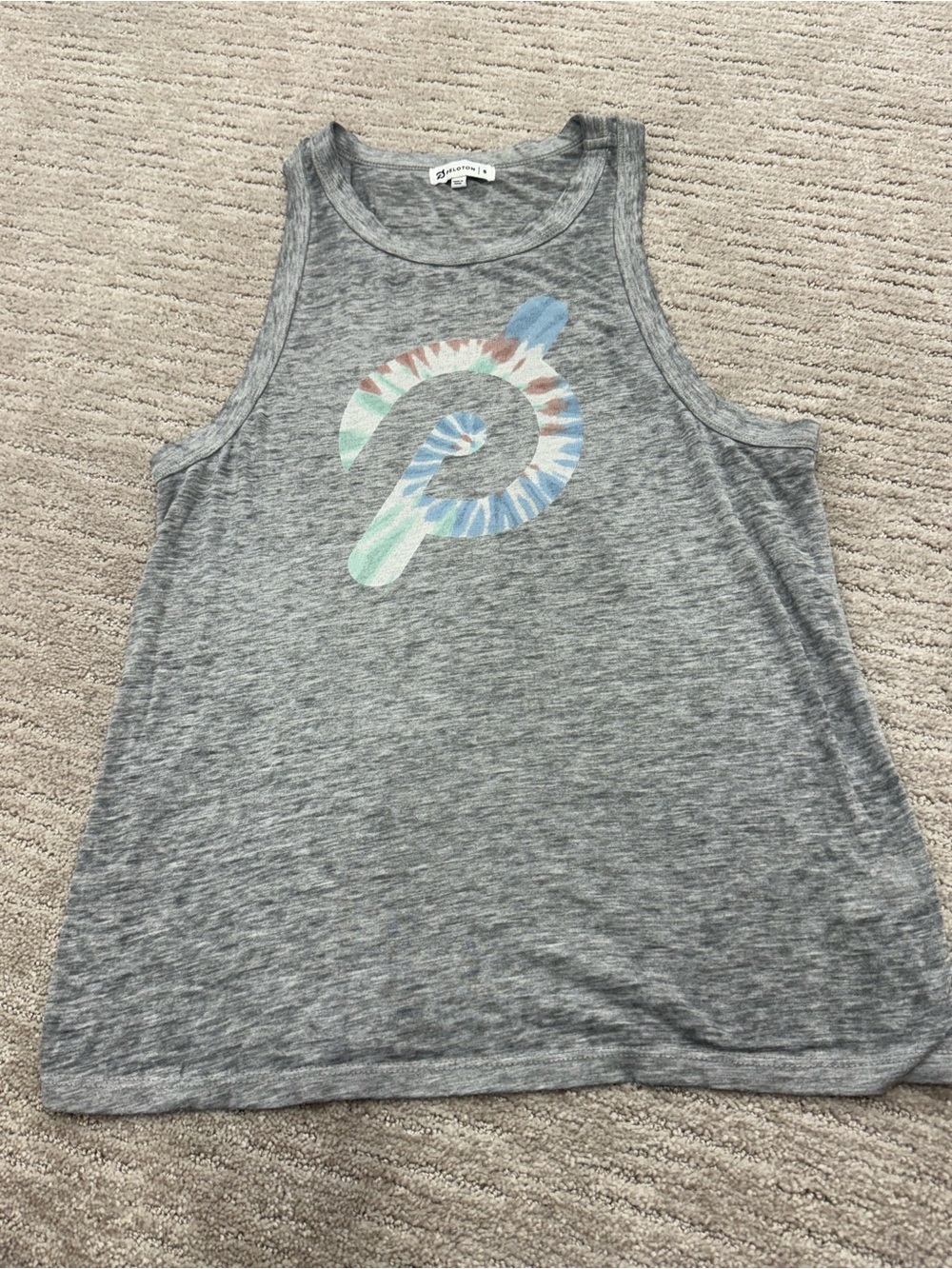 Peloton Gray Tank Top with Multicolor Logo